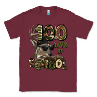 Burgundy 100 days of school hunting deer Classic Tee - LillyAllenDesigns