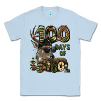 Dusty Blue 100 days of school hunting deer Classic Tee - LillyAllenDesigns