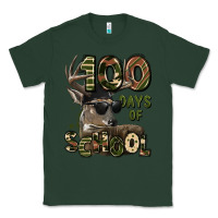 Sports Green 100 days of school hunting deer Classic Tee - LillyAllenDesigns