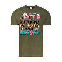 Vintage Olive pct because nurses need heroes Vintage Tee - LillyAllenDesigns
