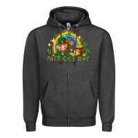 Charcoal Heather St. Patrick's Day Elf with elements Zipper Hoodie - HowdyJamesFarm