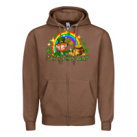 Chestnut St. Patrick's Day Elf with elements Zipper Hoodie - HowdyJamesFarm