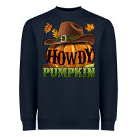 Navy Howdy pumpkin Heavyweight Sweatshirt - NancyCooperArtShop