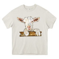 Cream baby cashmere goat Heavy Core Tee - LillyAllenDesigns
