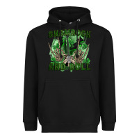 Black shamrock and roll Heavyweight Hoodie - FaDigitalArtStudio