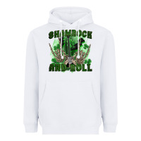 White shamrock and roll Heavyweight Hoodie - FaDigitalArtStudio