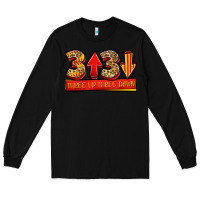 Black three up three down softball Long Sleeve Tee - Jasminsmagicworld