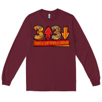 Burgundy three up three down softball Long Sleeve Tee - Jasminsmagicworld