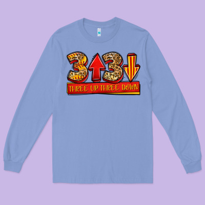 Three Up Three Down Softball Long Sleeve Tee Designed By Jasminsmagicworld