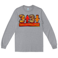 Heather Grey three up three down softball Long Sleeve Tee - Jasminsmagicworld