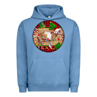 Pigment Pebble Blue Nubian Goat Christmas Urban Hoodie - LillyAllenDesigns