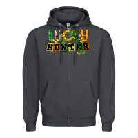 Smoke Lucky hunter St. Patrick's Day Zipper Hoodie - CowGirlArtShop