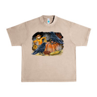 French Oak Fall Background With Crow Urban Heavy Tee - LillyAllenDesigns