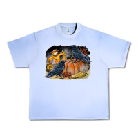 Grape Ice Fall Background With Crow Urban Heavy Tee - LillyAllenDesigns