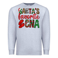 Heather Grey Santa's Favorite Cna Premium Sweatshirt - BundleAndBundleShop