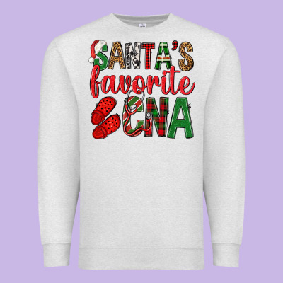 Santa's Favorite Cna Premium Sweatshirt Designed By Bundleandbundleshop