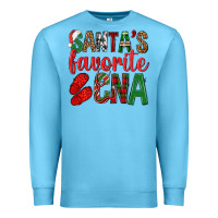 Ocean Blue Santa's Favorite Cna Premium Sweatshirt - BundleAndBundleShop