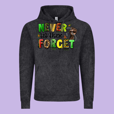 Never Let Them Forget Juneteenth Vintage Hoodie Designed By Lillyallendesigns