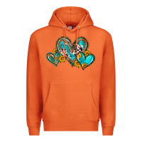 Carrot western leopard turquoise cowhide hearts olivia Premium Hoodie - OliviaCreatesArt