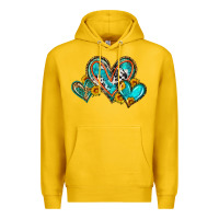 Lemon western leopard turquoise cowhide hearts olivia Premium Hoodie - OliviaCreatesArt