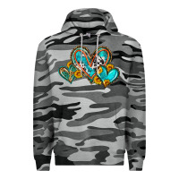 Slate Camo western leopard turquoise cowhide hearts olivia Premium Hoodie - OliviaCreatesArt