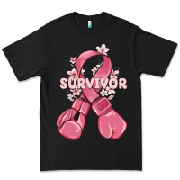 Black survivor breast cancer with boxing gloves Premium Tee - MaliasSmallBusiness