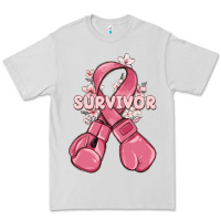 Dove Grey survivor breast cancer with boxing gloves Premium Tee - MaliasSmallBusiness