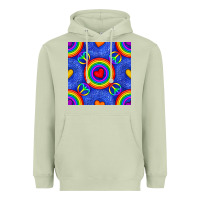 Matcha Pride lgbtq hearts and peace symbol seamless patte Heavyweight Hoodie - BundleAndBundleShop