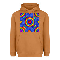 Meerkat Pride lgbtq hearts and peace symbol seamless patte Heavyweight Hoodie - BundleAndBundleShop