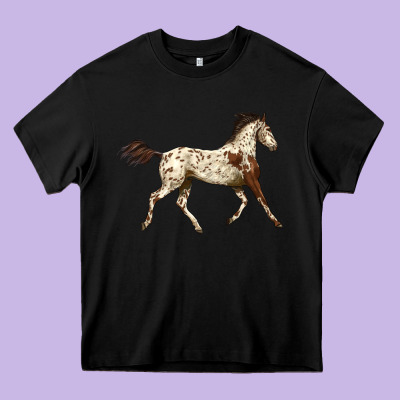 Appaloosa Horse Heavy Core Tee Designed By Lillyallendesigns
