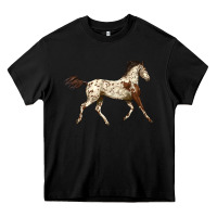 Black Appaloosa Horse Heavy Core Tee - LillyAllenDesigns