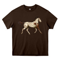 Chocolate Brown Appaloosa Horse Heavy Core Tee - LillyAllenDesigns