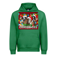 Emerald Merry Christmas  With Goats Urban Hoodie - LillyAllenDesigns