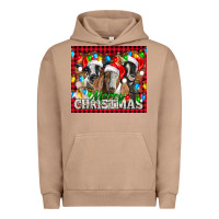 Pigment Burro Merry Christmas  With Goats Urban Hoodie - LillyAllenDesigns
