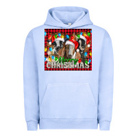 Pigment Grape Ice Merry Christmas  With Goats Urban Hoodie - LillyAllenDesigns