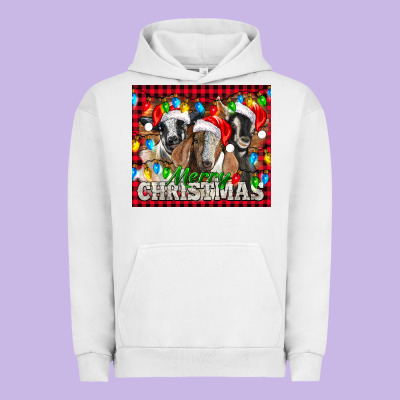 Merry Christmas  With Goats Urban Hoodie Designed By Lillyallendesigns