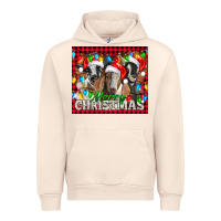 Sandshell Merry Christmas  With Goats Urban Hoodie - LillyAllenDesigns