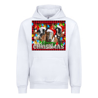 White Merry Christmas  With Goats Urban Hoodie - LillyAllenDesigns