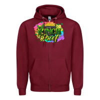 Burgundy pinch proof St. Patrick's  Day Zipper Hoodie - HowdyJamesFarm