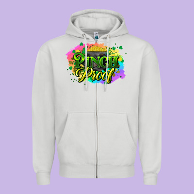 Pinch Proof St. Patrick's  Day Zipper Hoodie Designed By Howdyjamesfarm