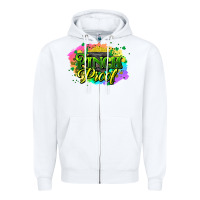 White pinch proof St. Patrick's  Day Zipper Hoodie - HowdyJamesFarm