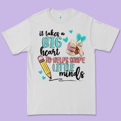 It Takes A Big Hearts To Helps Shape Little Minds Premium Tee Designed By Maliassmallbusiness