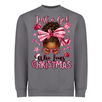 Storm just a girl who loves pink christmas afro messy bu Heavyweight Sweatshirt - texasbilliewilder