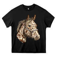 Black appaloosa horse Heavy Core Tee - LillyAllenDesigns