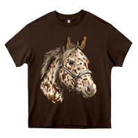Chocolate Brown appaloosa horse Heavy Core Tee - LillyAllenDesigns