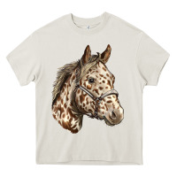 Cream appaloosa horse Heavy Core Tee - LillyAllenDesigns
