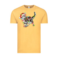 Vintage Mustard christmas american shorthair cat Vintage Tee - LillyAllenDesigns