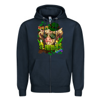 Navy St. Patrick's Day Cow Zipper Hoodie - HowdyJamesFarm