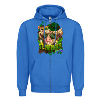 True Royal St. Patrick's Day Cow Zipper Hoodie - HowdyJamesFarm