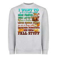 Heather Grey I want to Fall stuff Heavyweight Sweatshirt - NancyCooperArtShop